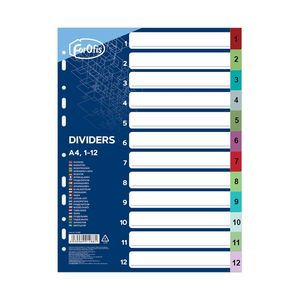 Dividers A4 12col. 0.13mm FOROFIS